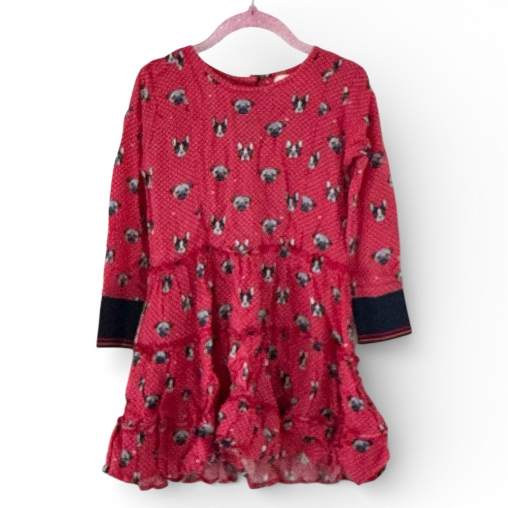 Mim-Pi Doggy Dress Red & White Polka Dot Tiered